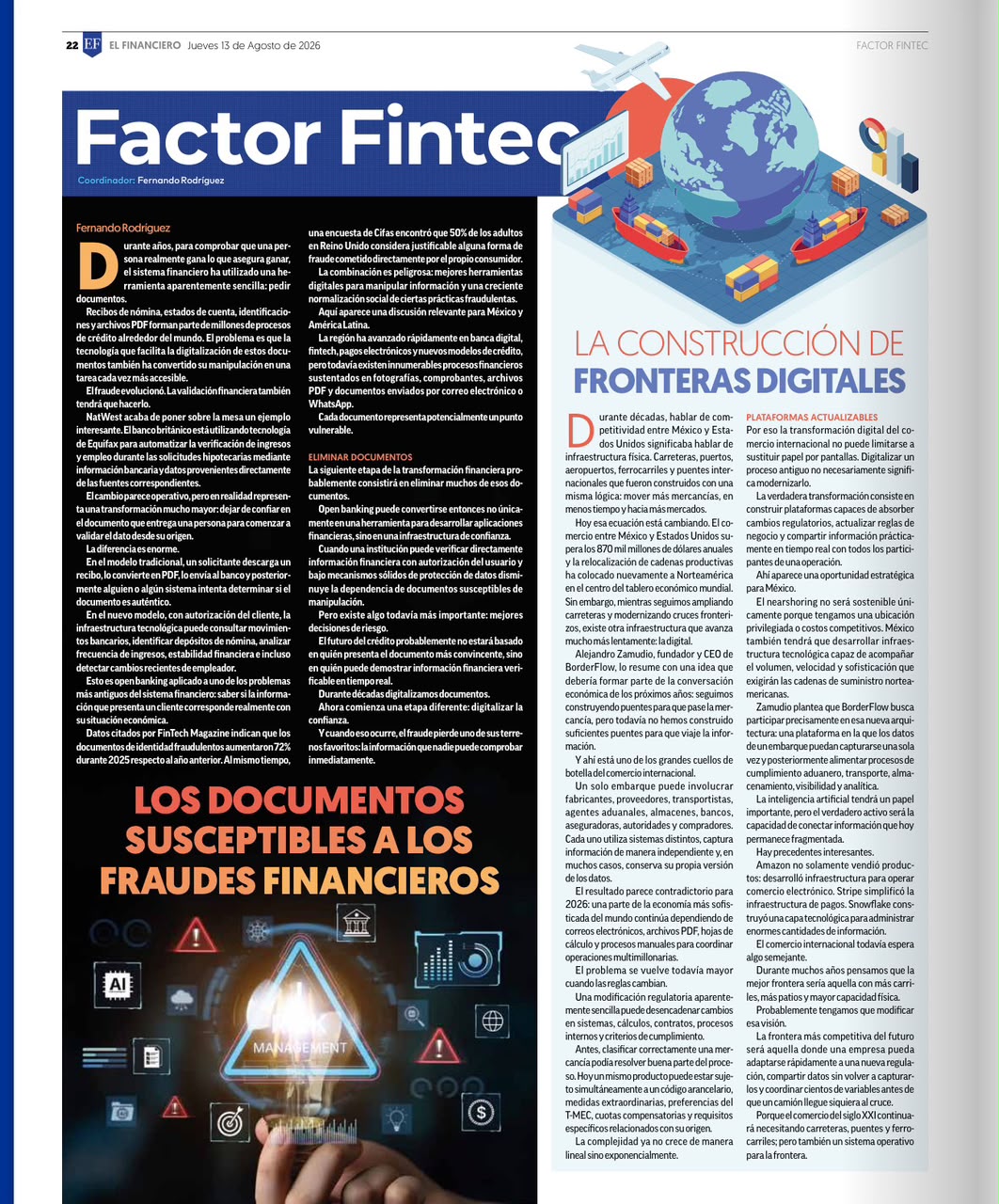 El Financiero column: La construcción de fronteras digitales